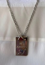 ⭕⭕VTG, necklace, collier, necklace, collana, new, new, silver metal &quot;Mis... - $16.19 CAD