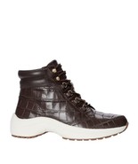 Lauren Ralph Lauren Rylee Embossed Brown Leather High-Top Hiker Sneaker ... - £70.60 GBP