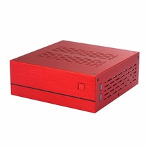 A01 Aluminum Mini-Itx Htpc Desktop Computer Chassis (Red Aluminum) - £73.17 GBP