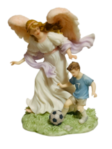 Seraphim Classics Angel figurine Roman Soccer Watch Over Me 7th birthday gift - £38.91 GBP