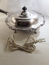 Webster Wilcox ROCHELLE Warming Buffet Server Silverplate Footed w Cord Nice! - £23.10 GBP