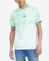 Tommy Jeans Mens Green Tie Dye Classic Fit T-Shirt, Size Medium - £24.39 GBP