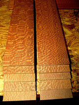 10 Pieces Sanded Kiln Dried Thin Pieces Figured Leopardwood 12&quot; X 3&quot; X 1/4&quot; - £39.43 GBP