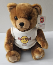 Vintage Hard Rock Cafe Rome  Plush Teddy Bear 8.5” Signature Collection ... - $19.27
