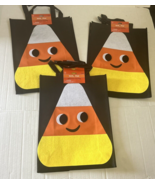 Trick or Treat Candy Bags Totes Halloween Fabric Candy Corn Large Lot of... - $8.93