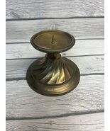 Vintage Brass Pricket Pillar Candle Holder India - $19.79