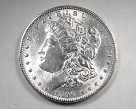 1896 Silver Morgan Dollar VCH AU Coin AN594 - £42.06 GBP