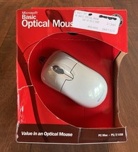 Vintage Microsoft Basic Optical Mouse PC/Mac * PS/2 and USB Port P/N X09... - $48.45