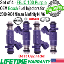 Genuine Bosch 4/Pieces Best Upgrade Fuel Injectors for Nissan &amp; Infiniti I4, V6 - £81.16 GBP