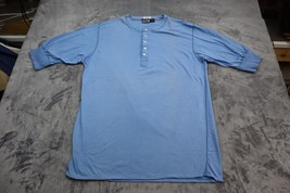 INC International Concepts Women Shirt Large Blue Casual Half Sleeve 1/4 Button - £8.58 GBP