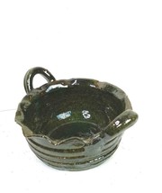 Vintage Loza Verde Green Pottery Small Bowl  Oaxaca Atzompa Mexico - £7.78 GBP