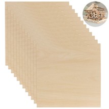 12 Pack Basswood Sheets 1/8 x 11.8 x 11.8 Inch Plywood Board, Thin Natur... - $38.99