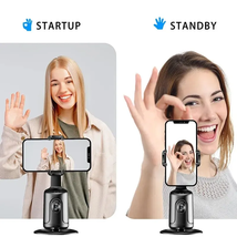 Auto Face Tracking Phone Holder Tripod Stand Smart Selfie Stick 360 Rota... - £25.81 GBP