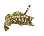 Bass fish Men&#39;s Charm 14kt Yellow Gold 396708 - £184.05 GBP
