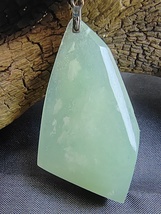 Icy White Snow Flake Cotton Burma Jadeite Jade Peace &amp; Calm Pendant # 62 carat # - £692.01 GBP