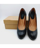 Montana Artisan Crafted Leather Pumps Size 7.5 M Black Slip On Comfort - $813.73 MXN