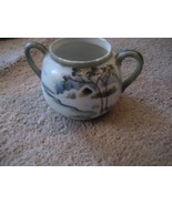 Vintage Round Tea Sauce Sugar Dish Bowl Hand Painted Nippon Farm Scene E-OH 3"