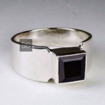 Natural Black onyx Ring, 925 Sterling Silver, Birthday & Christmas Gift Idea - £71.53 GBP