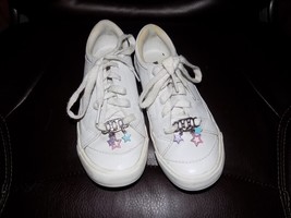 Keds White Soft White  Heart Charms Laceup Comfy Sneaker  Shoes Size 1 Girl&#39;s - £17.80 GBP