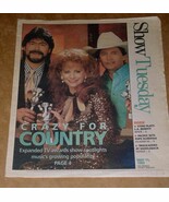 Reba McEntire George Strait Alabama AMA Newspaper Supplement Vintage 1993 - $472.21 MXN