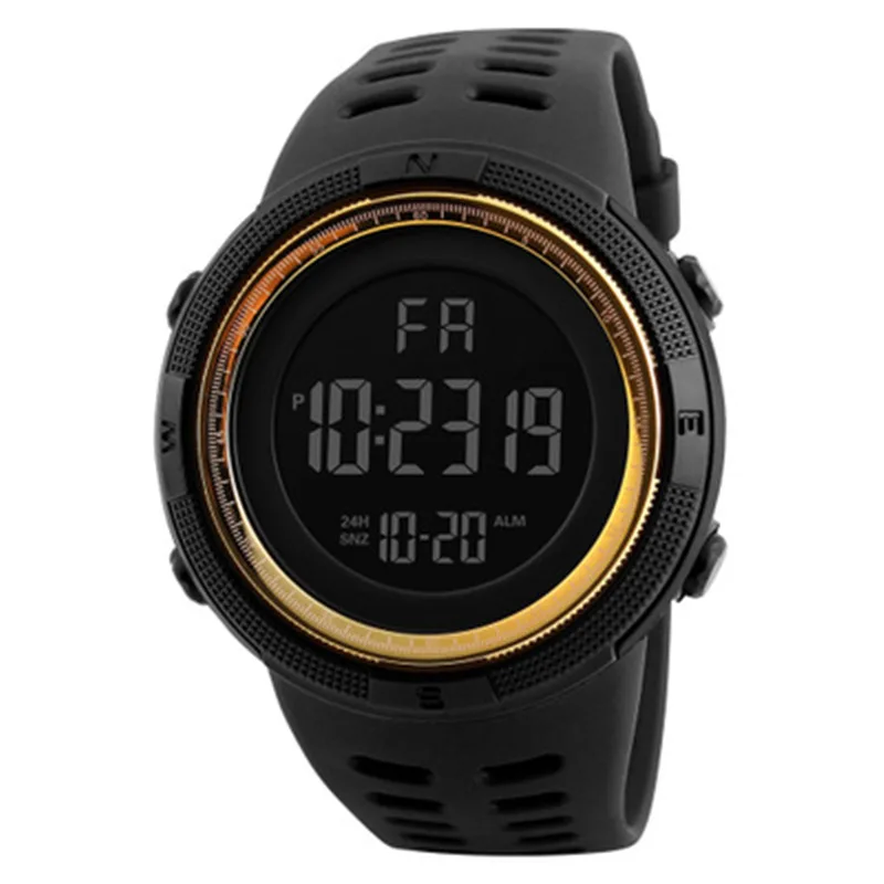 YIKAZE Men&#39;s Digital Electronic Watch  Glow 50mm Large Dial Student Outdoor Adve - £43.65 GBP