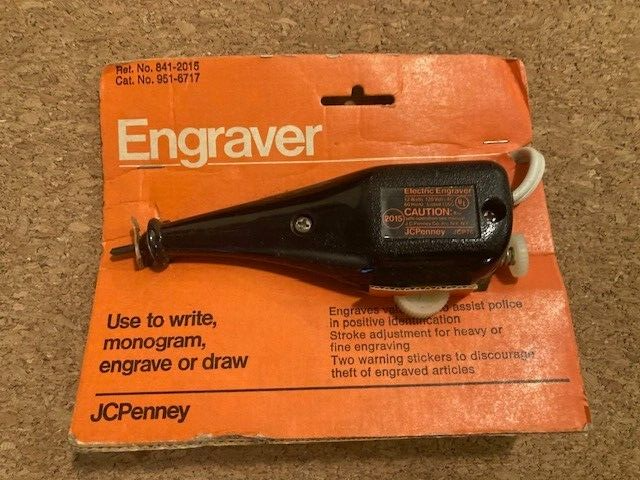 Vintage Electric Engraver Tool JC Penny NOS Never Used - $11.75