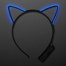 Electro Luminous Animal Ears Headband Blue Large Cat Accessories with Fl... - $847.35 MXN