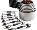 Magnetic Measuring Cups And Spoons Set Including 7 Stainless Steel Stack... - £66.44 GBP