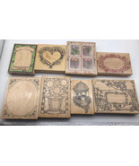 Lot of 8 Large Rubber Stamps Flower Seeds Garden Heart Tulips Plants Clo... - £23.70 GBP