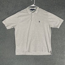 Polo Assn Ralph Lauren Shirt Adult 2XL Xxl 2X Light Gray Pony Preppy Rugby Mens - £15.58 GBP