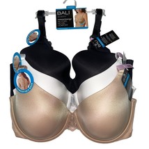 Bali Bra Underwire Lace Convertible Back Smoothing Cushioned Cups Support DF6580 - £28.85 GBP
