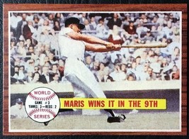 1962 Topps #234 Roger Maris - World Series - Reprint - MINT - Wins It In The 9th - £1.58 GBP