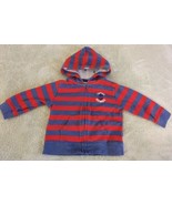 Just One You Boys Red Blue Striped Captain Adorable Boat Anchor Hoodie 9... - $7.98 CAD