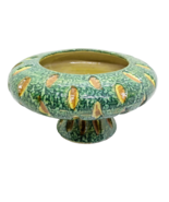 Majolica Green Made In Italy Vintage Mid Century 3&quot; Tall X 7&quot; Wide Planter - $38.61