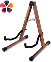 Wooden Acoustic Guitar Stand, Adjustable Guitar Floor Stand, A Frame, Uk... - $41.99