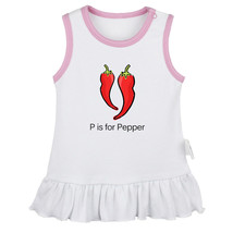 P is For Pepper Novelty Veggies Dresses Newborn Baby Princess Dress Infant Skirt - £10.28 GBP