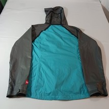Columbia RL0176 Women's OutDry Turquoise/Gray Nylon Rain Jacket Hooded Chest 38" image 2