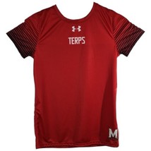 Maryland Terrapins Compression Shirt Womens Size Medium Terps NCAA Red Training - £32.02 GBP