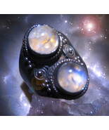 HAUNTED ANTIQUE MOONSTONE RING SERENO ILLUMINATI MANY GIFT MAGICK HIGHES... - $463.42 CAD