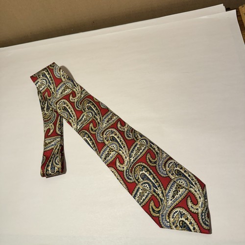 KEYS & LOCKWOOD Geometric Paisley Men's Necktie Tie Vintage Item image 7