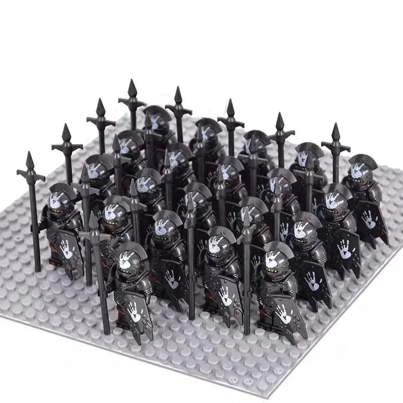 XP258-21pcs 21pcs Medieval - Medieval Dwarf Knights Elves Warriors Building - $40.70