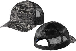 Digital Camo Mesh Mid and Back Paneled Structured Cap SnapBack Hat NEW! - £10.82 GBP