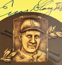 Enos Bradsher Slaughter National Baseball Hall of Fame Autographed Postcard MLB - £7.95 GBP