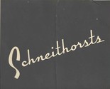 Schneithorsts Dinner Menu St Louis Missouri 1960 Closed in 2019 - $77.22