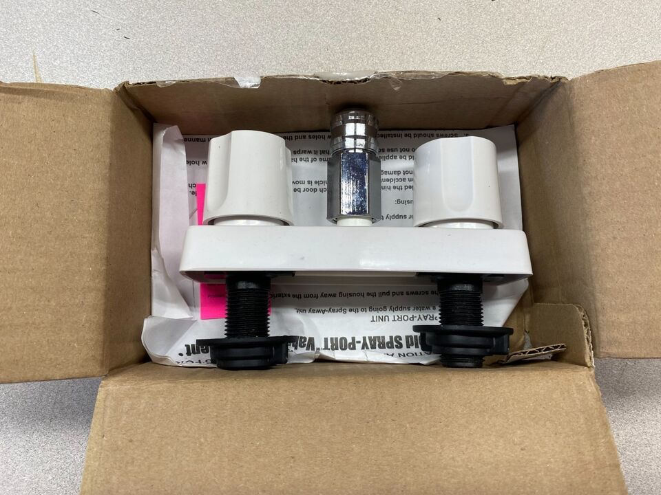 Phoenix RV Faucet PF213247 D&W 4" WHITE Exterior Quick Connect Spray