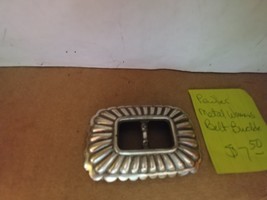 Womens Pewter Metal Silver Tone Belt Buckle ^ - $7.00
