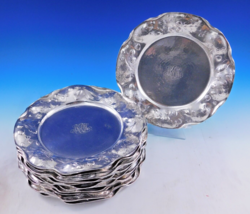 Martele by Gorham Sterling Silver Set of 12 Service Plates Flower Motif ... - $29,205.00