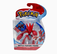 Pokémon Scizor Battle Feature Figure w/ Pincer Attack Series 4 Deluxe Action NEW - £19.52 GBP