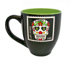 Day of the Dead Sugar Skull Engraved Ceramic Coffee Mug Tea Cup 16 oz Las Vegas - £20.89 GBP