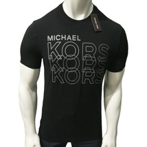 NWT MICHAEL KORS MSRP $58.99 MEN&#39;S BLACK CREW NECK SHORT SLEEVE T-SHIRT ... - $29.69